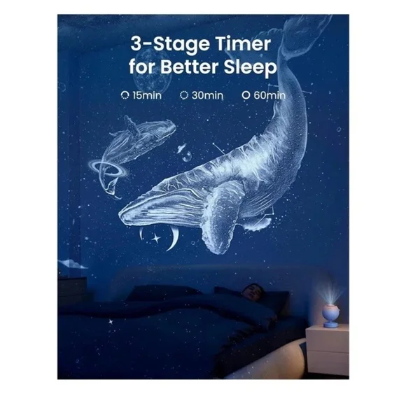 POCOCO Galaxy Star Projector for Bedroom with Replaceable Optical Film Discs